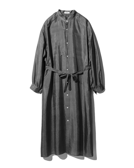 【 26SS 】ANATOMICA LADIES TUSCAN DRESS KHADI SILK / CHARCOAL