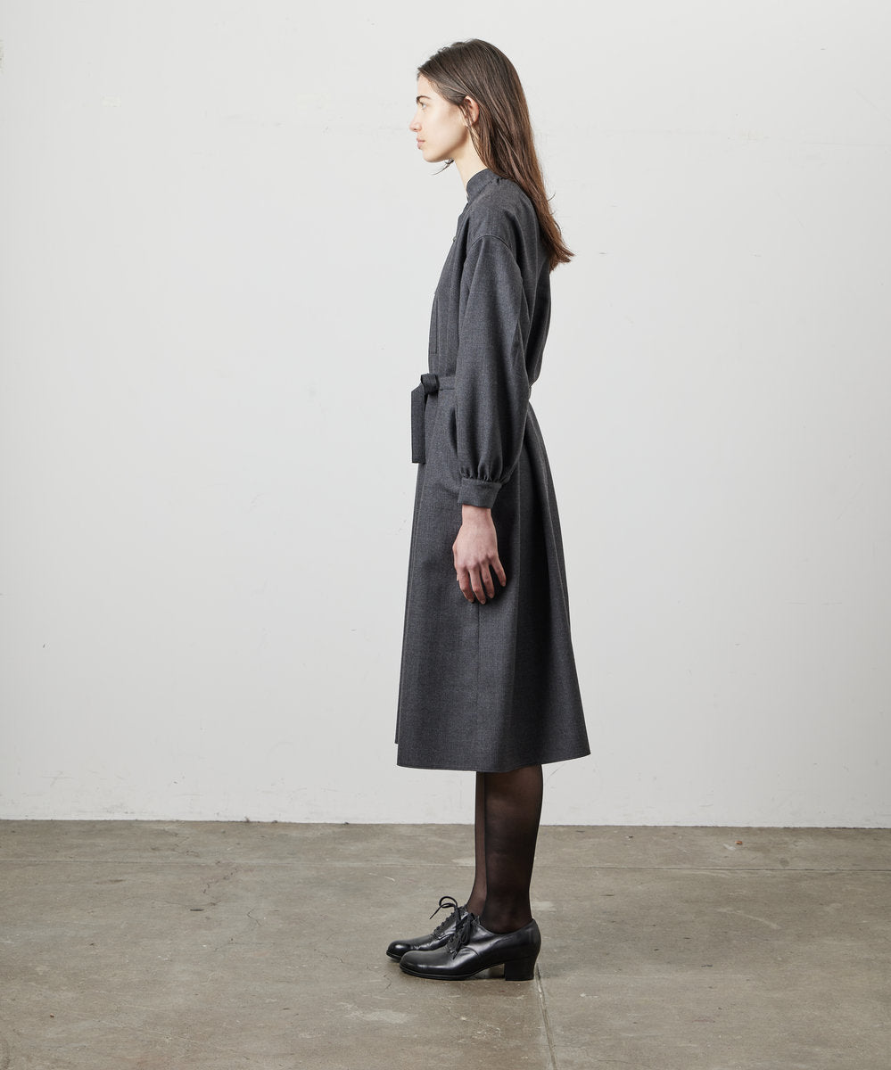 【 26FW 】ANATOMICA LADIES TUSCAN DRESS WOOL TWILL / CHARCOAL