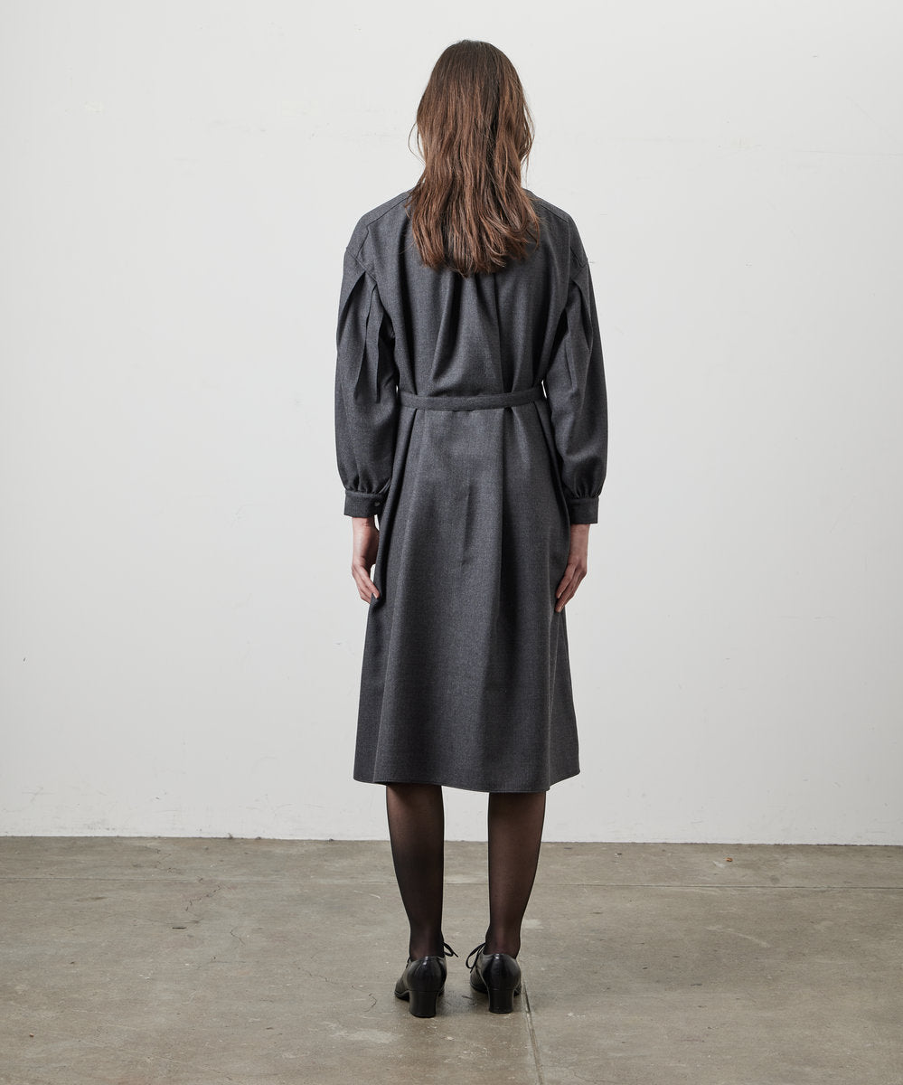 【 26FW 】ANATOMICA LADIES TUSCAN DRESS WOOL TWILL / CHARCOAL