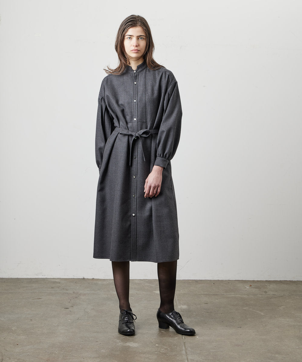 【 26FW 】ANATOMICA LADIES TUSCAN DRESS WOOL TWILL / CHARCOAL