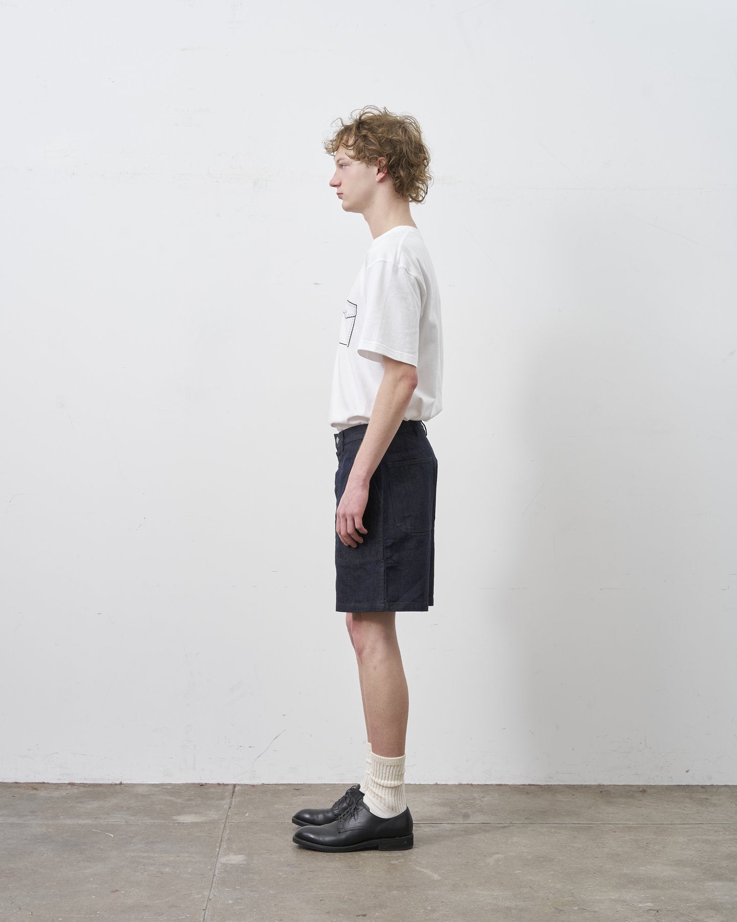 【 26SS 】BIGYANK USN UTILITY DENIM SHORTS / INDIGO