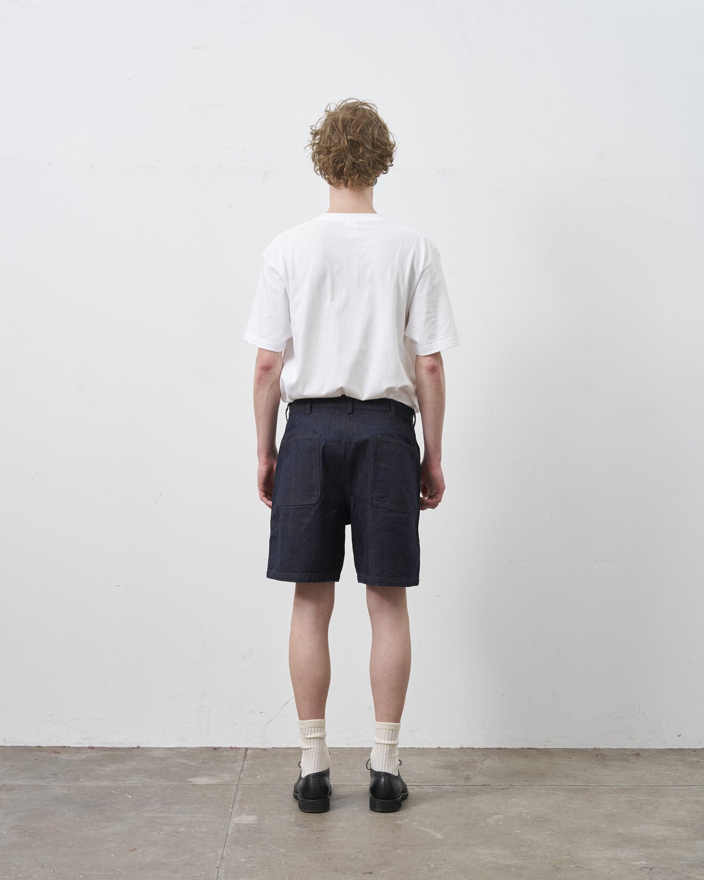 【 26SS 】BIGYANK USN UTILITY DENIM SHORTS / INDIGO