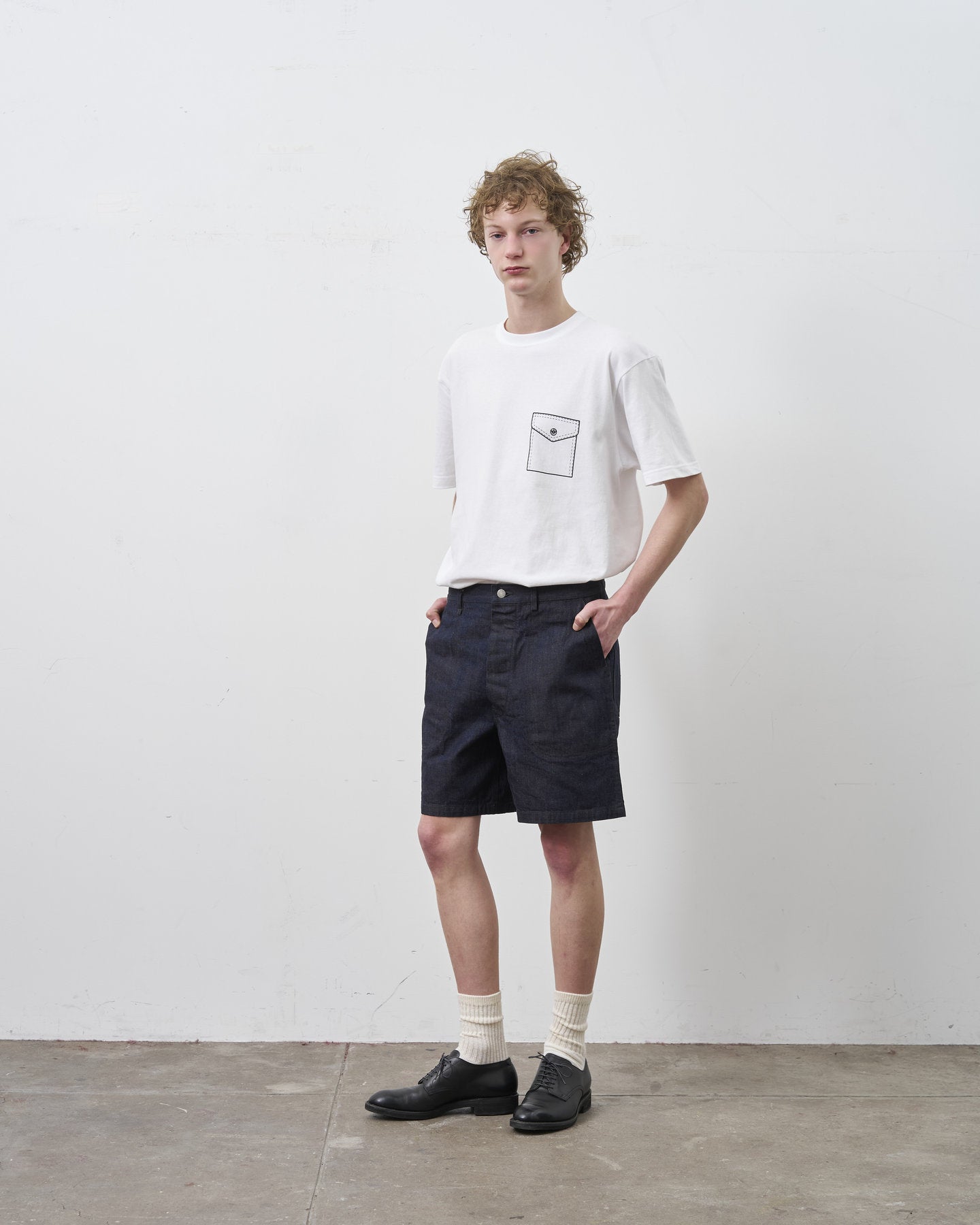 【 26SS 】BIGYANK USN UTILITY DENIM SHORTS / INDIGO