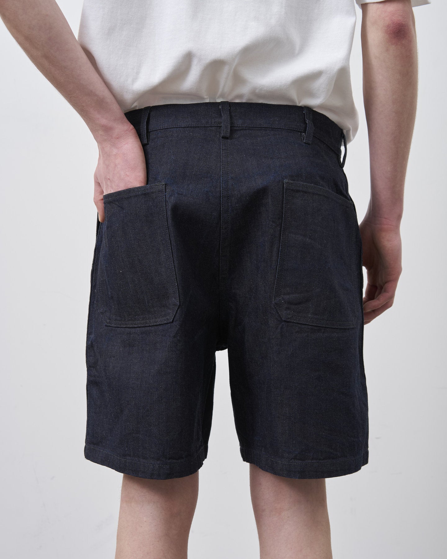 【 26SS 】BIGYANK USN UTILITY DENIM SHORTS / INDIGO