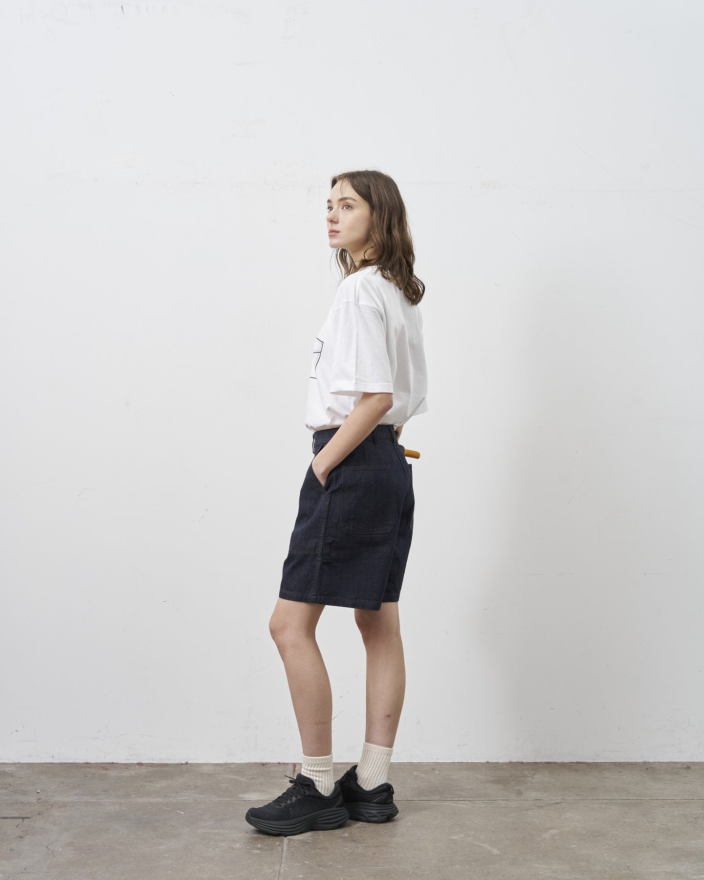 【 26SS 】BIGYANK USN UTILITY DENIM SHORTS / INDIGO