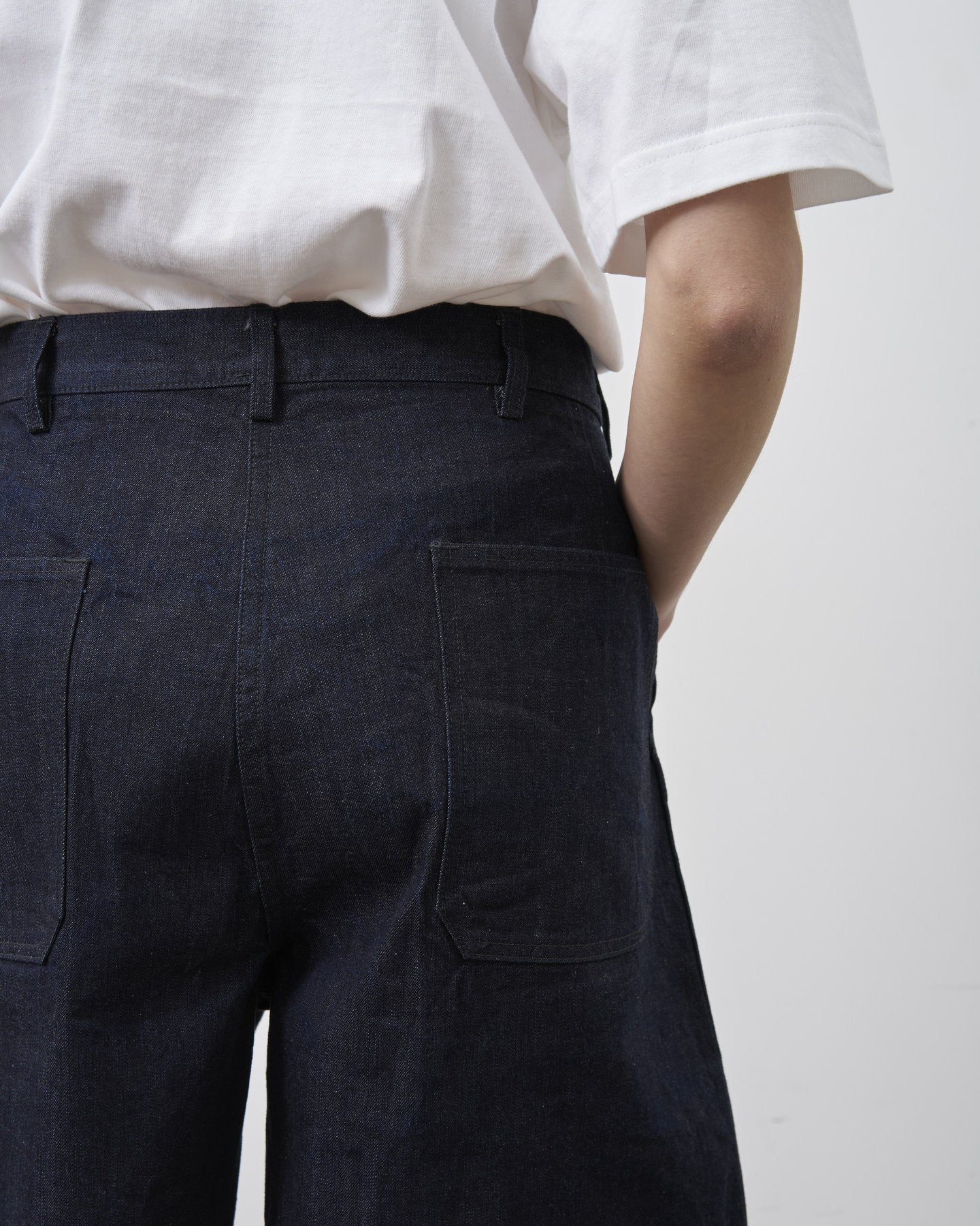 【 26SS 】BIGYANK USN UTILITY DENIM SHORTS / INDIGO