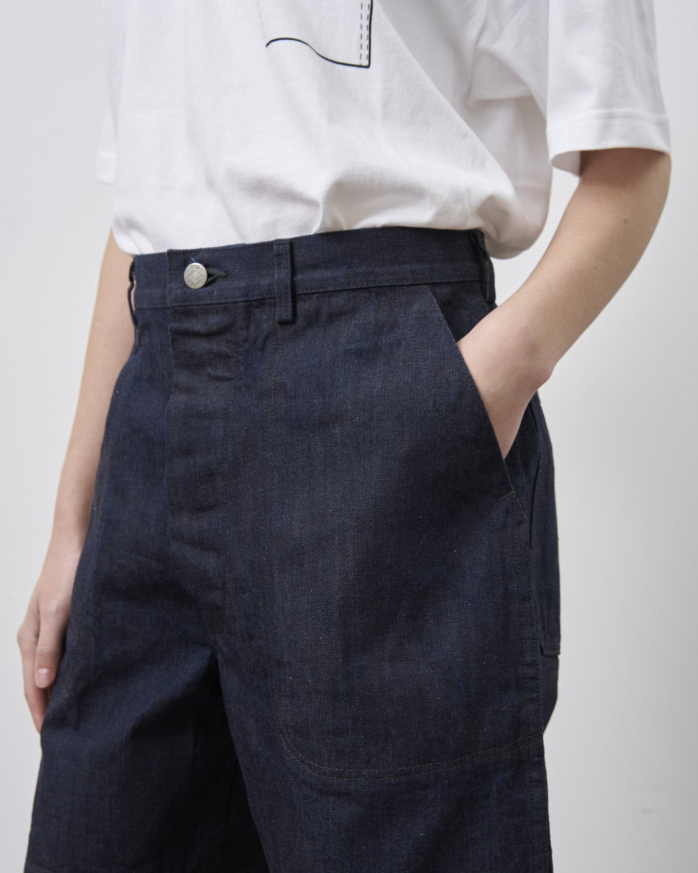 【 26SS 】BIGYANK USN UTILITY DENIM SHORTS / INDIGO