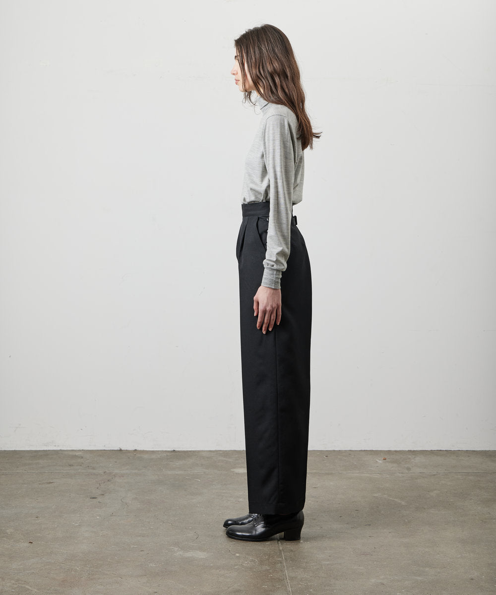 【 26FW 】ANATOMCA WAVES PANTS WOOL TWILL  / BLACK
