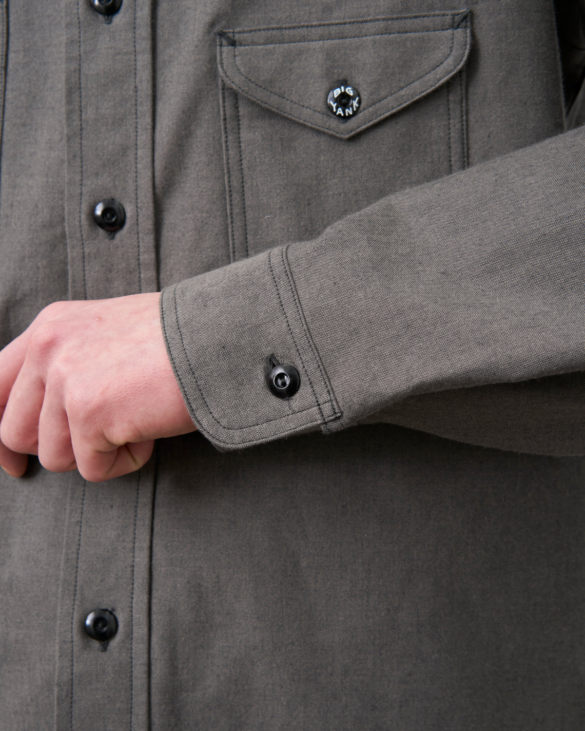 【 26FW 】BIGYANK Y1934 HEATHER CHAMBRAY SHIRT / GREY
