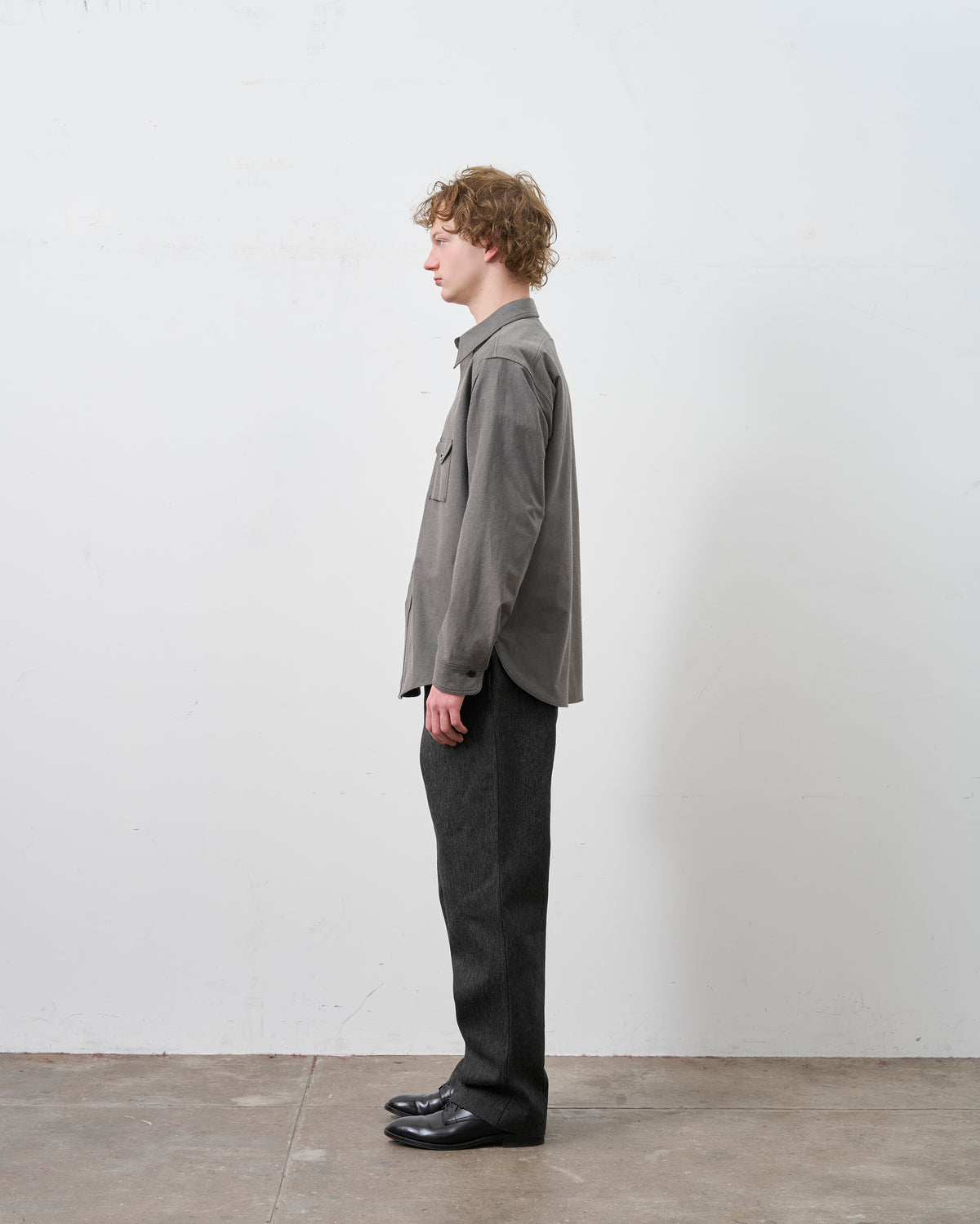 【 26FW 】BIGYANK Y1934 HEATHER CHAMBRAY SHIRT / GREY