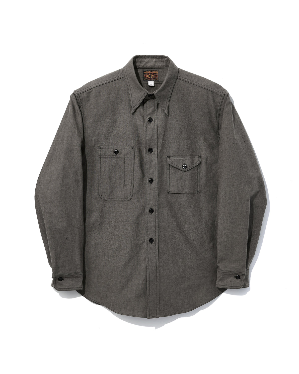 【 26FW 】BIGYANK Y1934 HEATHER CHAMBRAY SHIRT / GREY