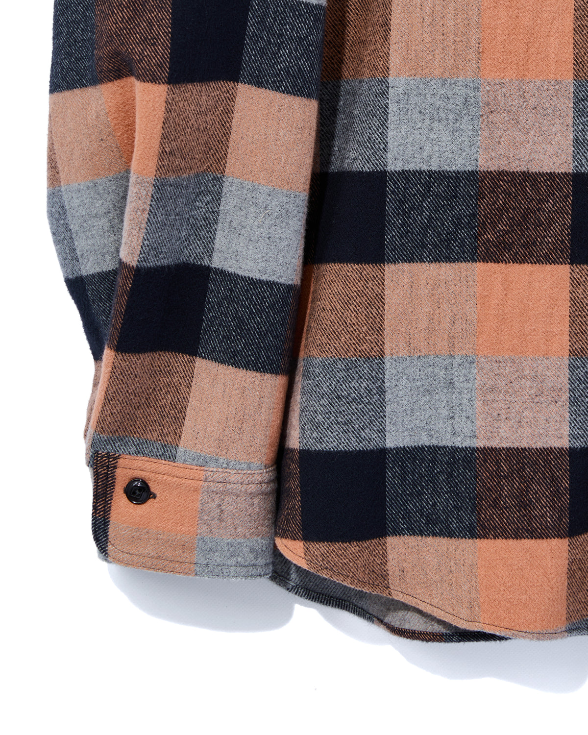 【 26FW 】BIGYANK Y1936 H-ZIP FLANNEL CHECK SHIRT / ORANGE