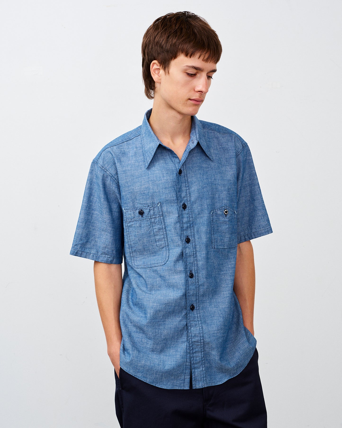 【 26SS 】BIGYANK Y1942 S-SLEEVE CHAMBRAY SHIRT / INDIGO