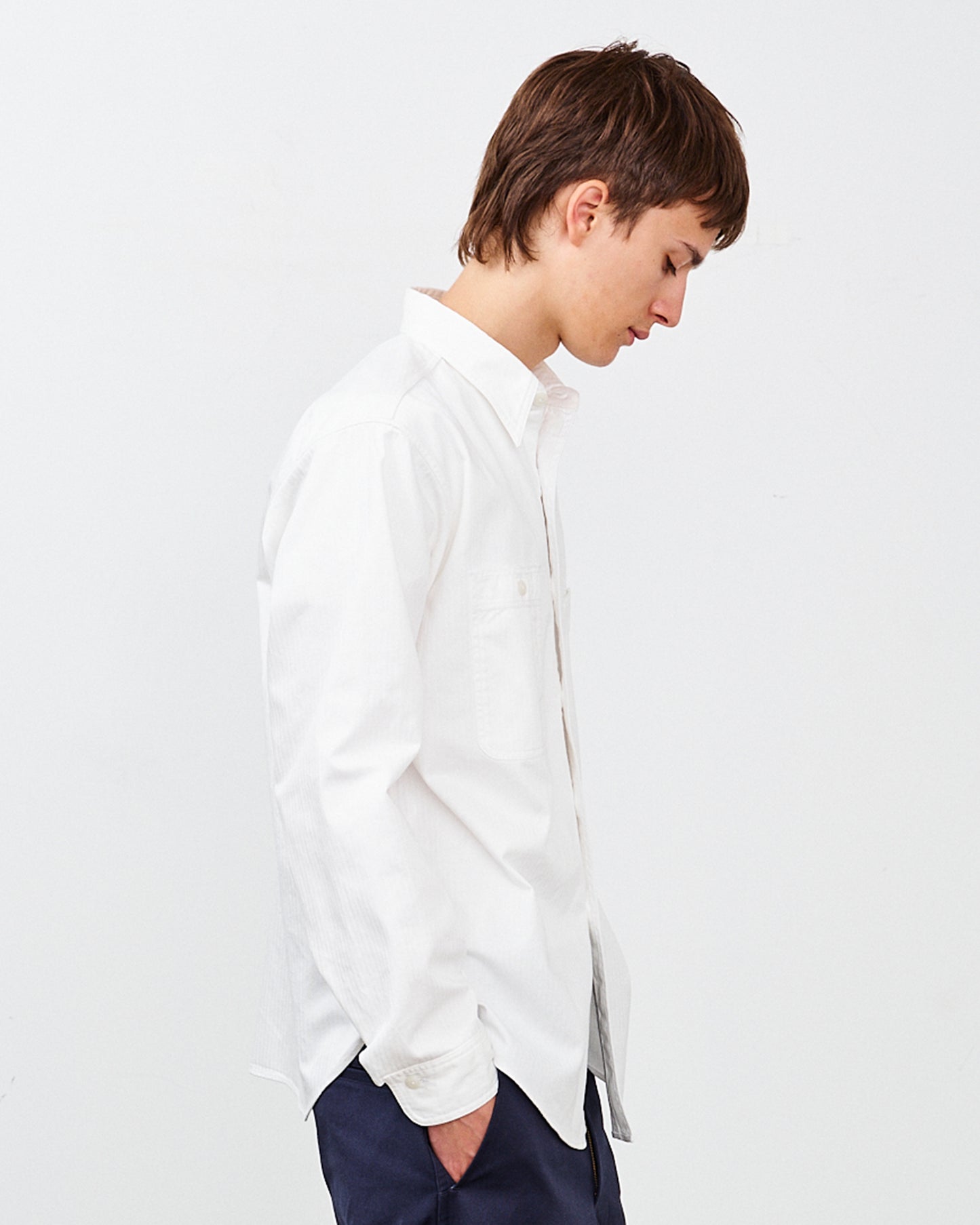 【 26SS 】BIGYANK Y1943 L/W HBT SHIRT / WHITE