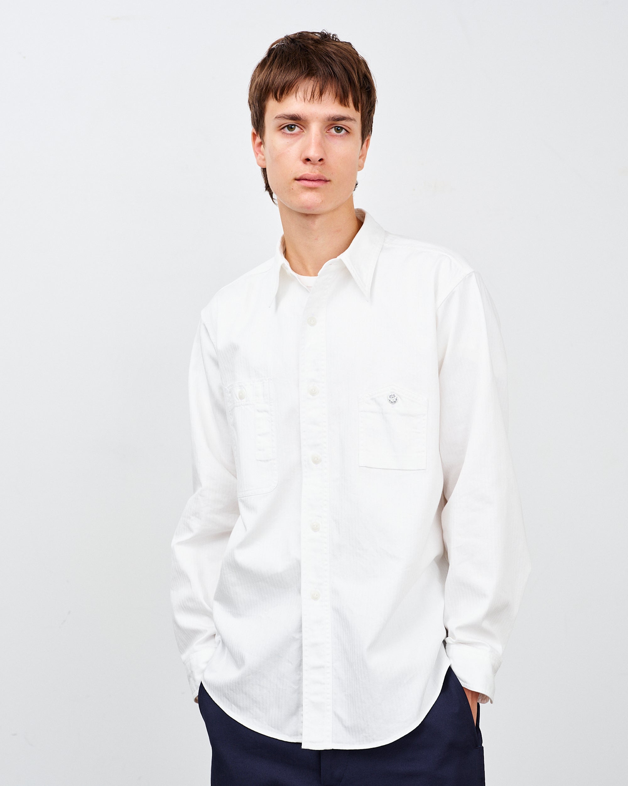 ヤンヤン 26SS 】BIGYANK Y1943 L/W HBT SHIRT / WHITE – A'r11551 FUKUOKA
