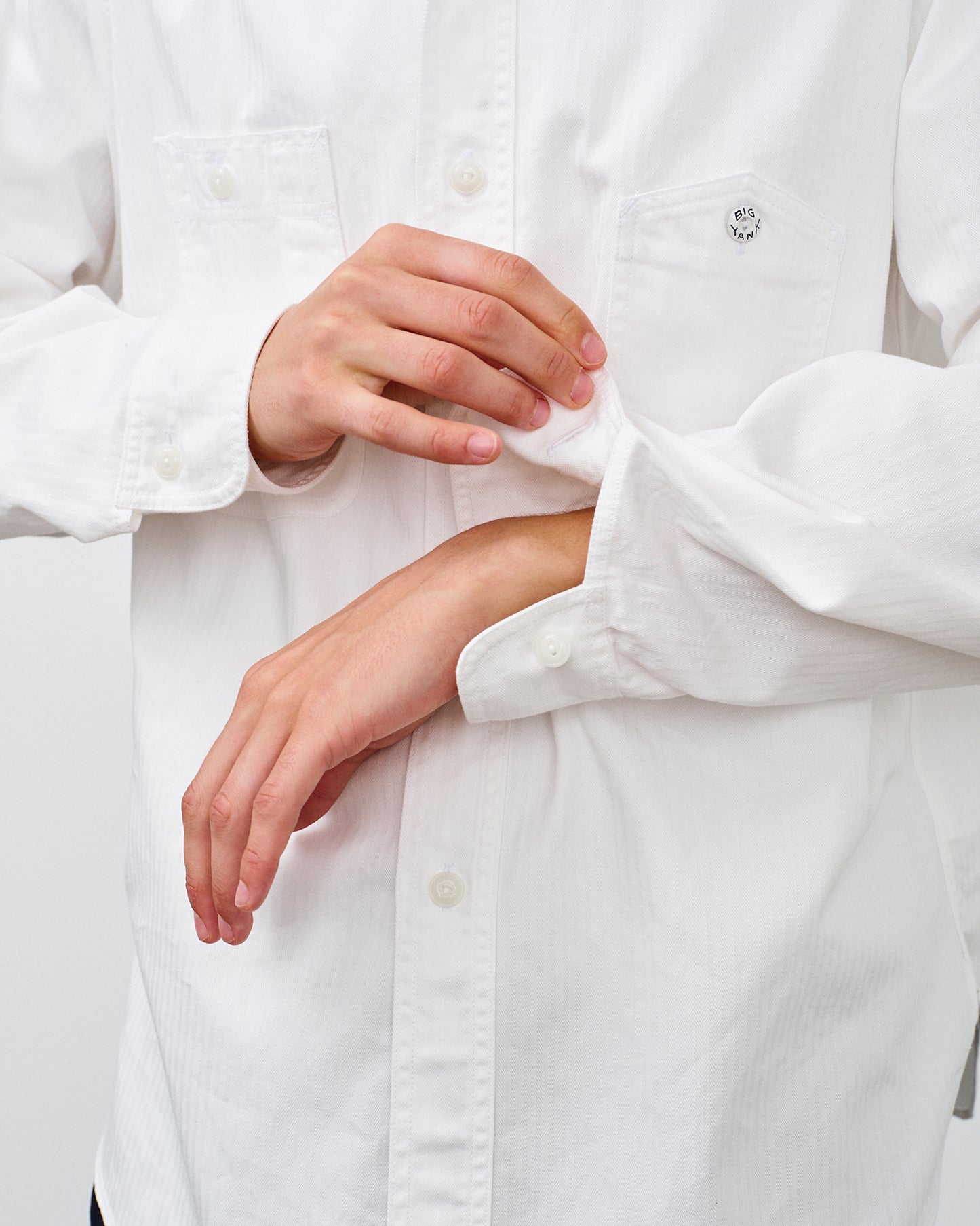 【 26SS 】BIGYANK Y1943 L/W HBT SHIRT / WHITE