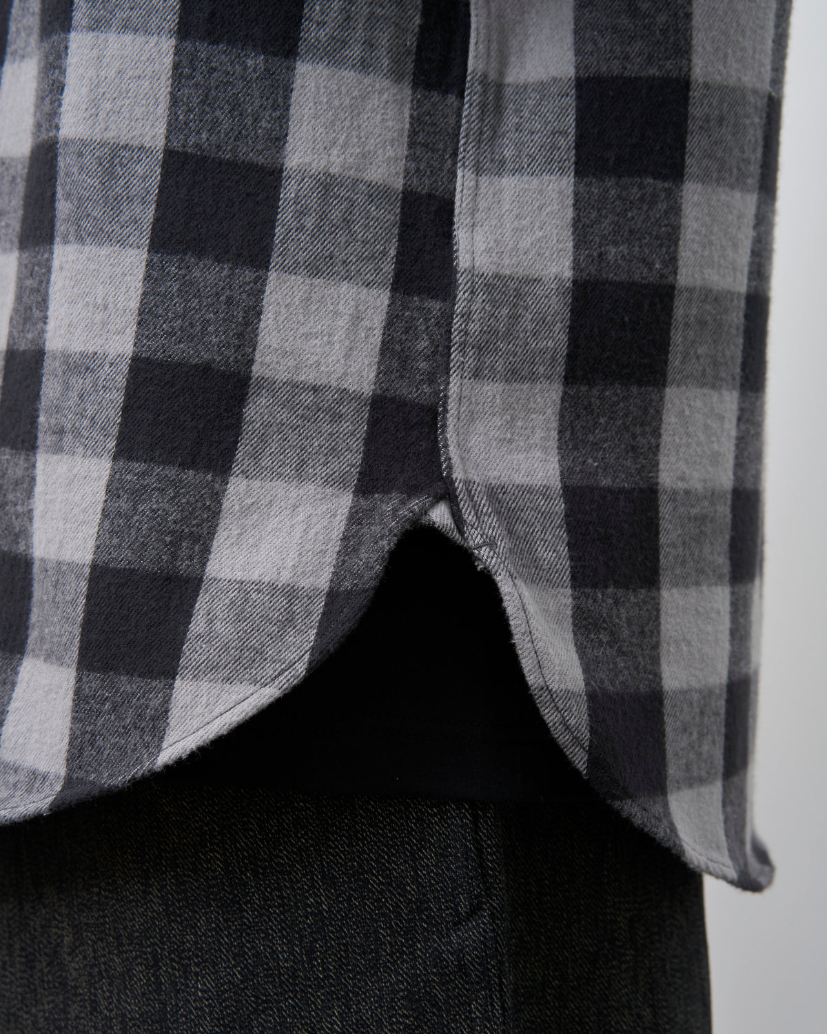 【 26FW 】BIGYANK Y1945 FLANNEL CHECK SHIRT / GREY