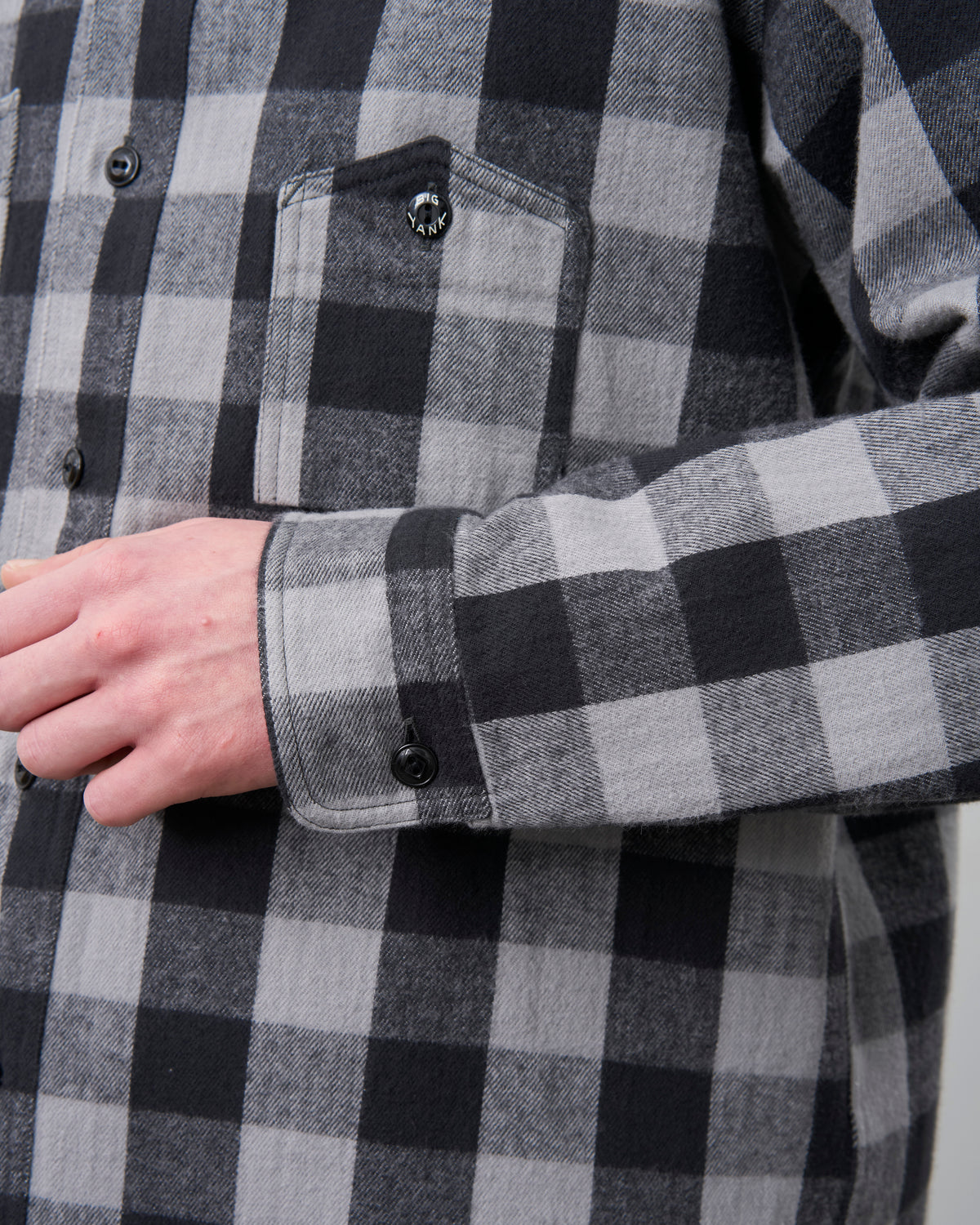 【 26FW 】BIGYANK Y1945 FLANNEL CHECK SHIRT / GREY