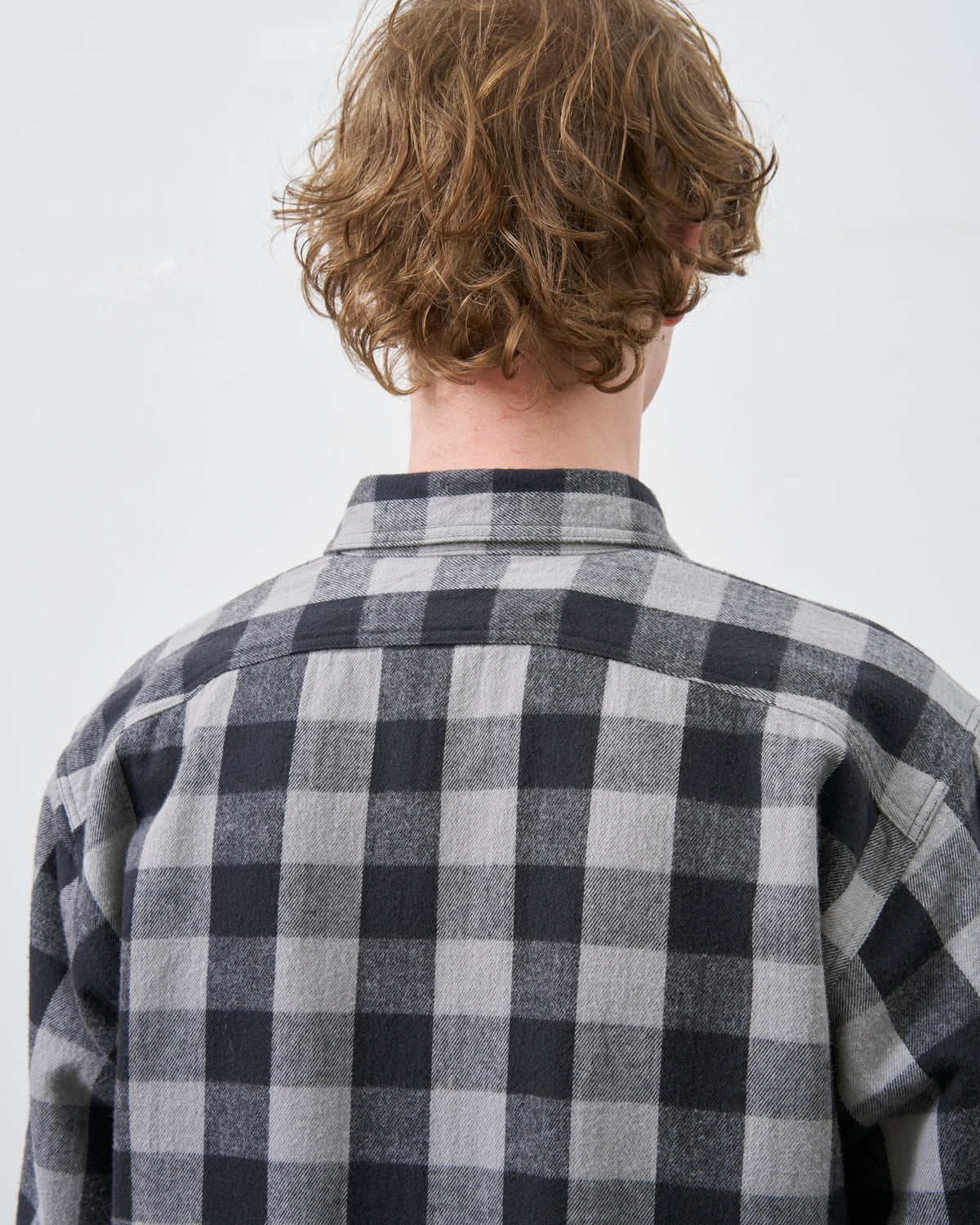 【 26FW 】BIGYANK Y1945 FLANNEL CHECK SHIRT / GREY