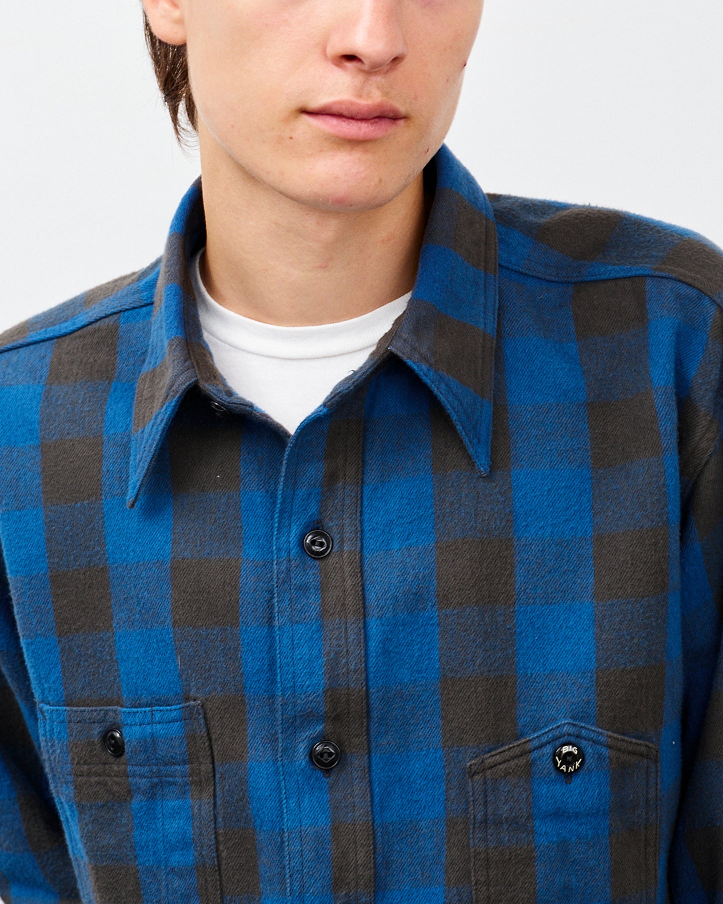 【 26SS 】BIGYANK Y1945 FLANNEL SHIRT BROCK CHECK / BLUE