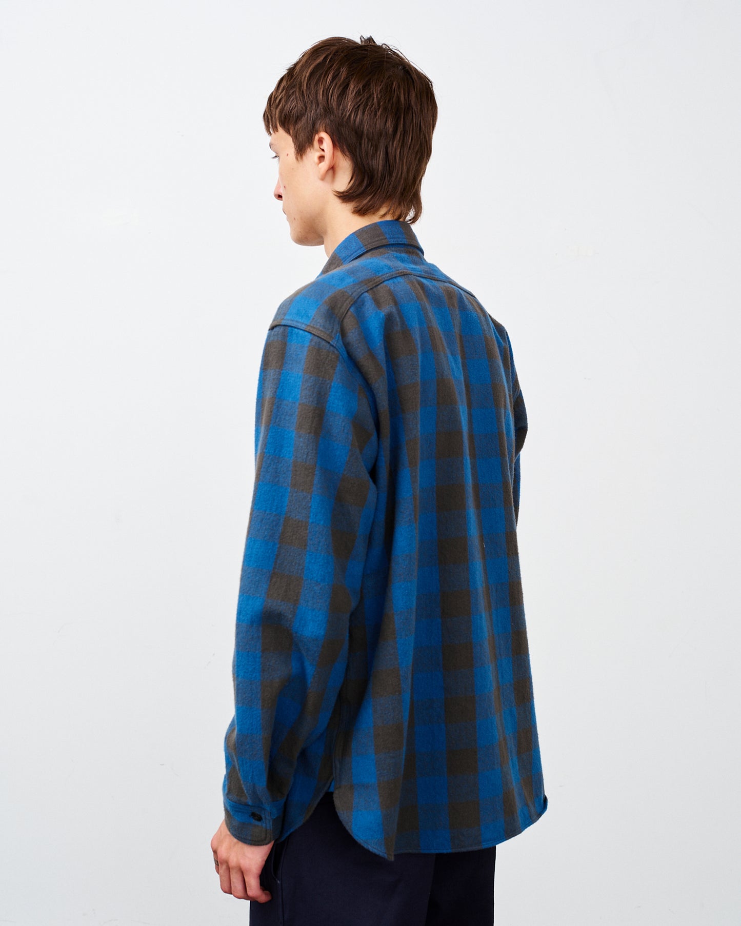 【 26SS 】BIGYANK Y1945 FLANNEL SHIRT BROCK CHECK / BLUE