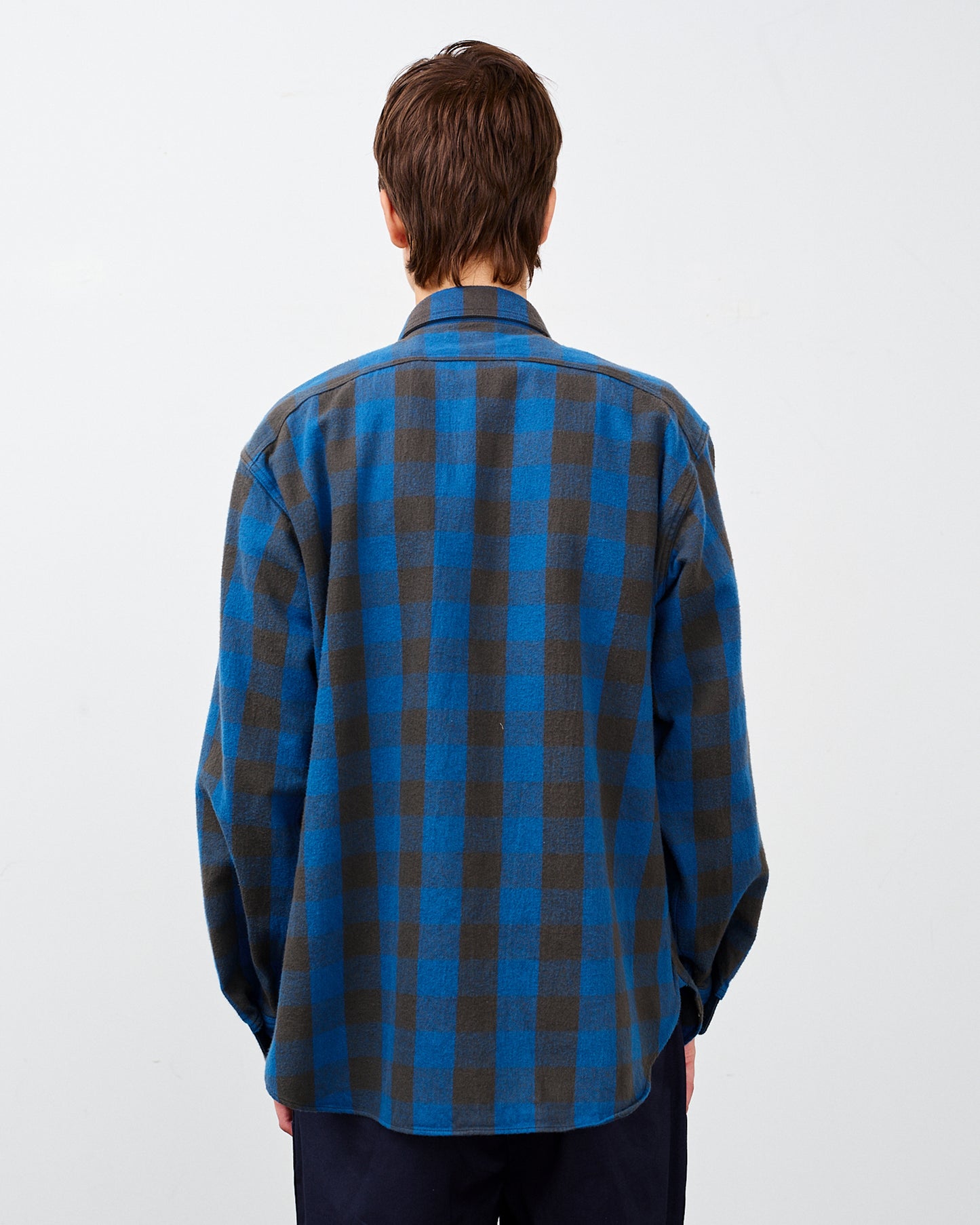 【 26SS 】BIGYANK Y1945 FLANNEL SHIRT BROCK CHECK / BLUE