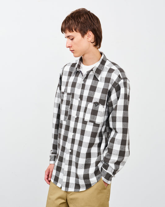【 26SS 】BIGYANK Y1945 FLANNEL SHIRT BROCK CHECK / WHITE