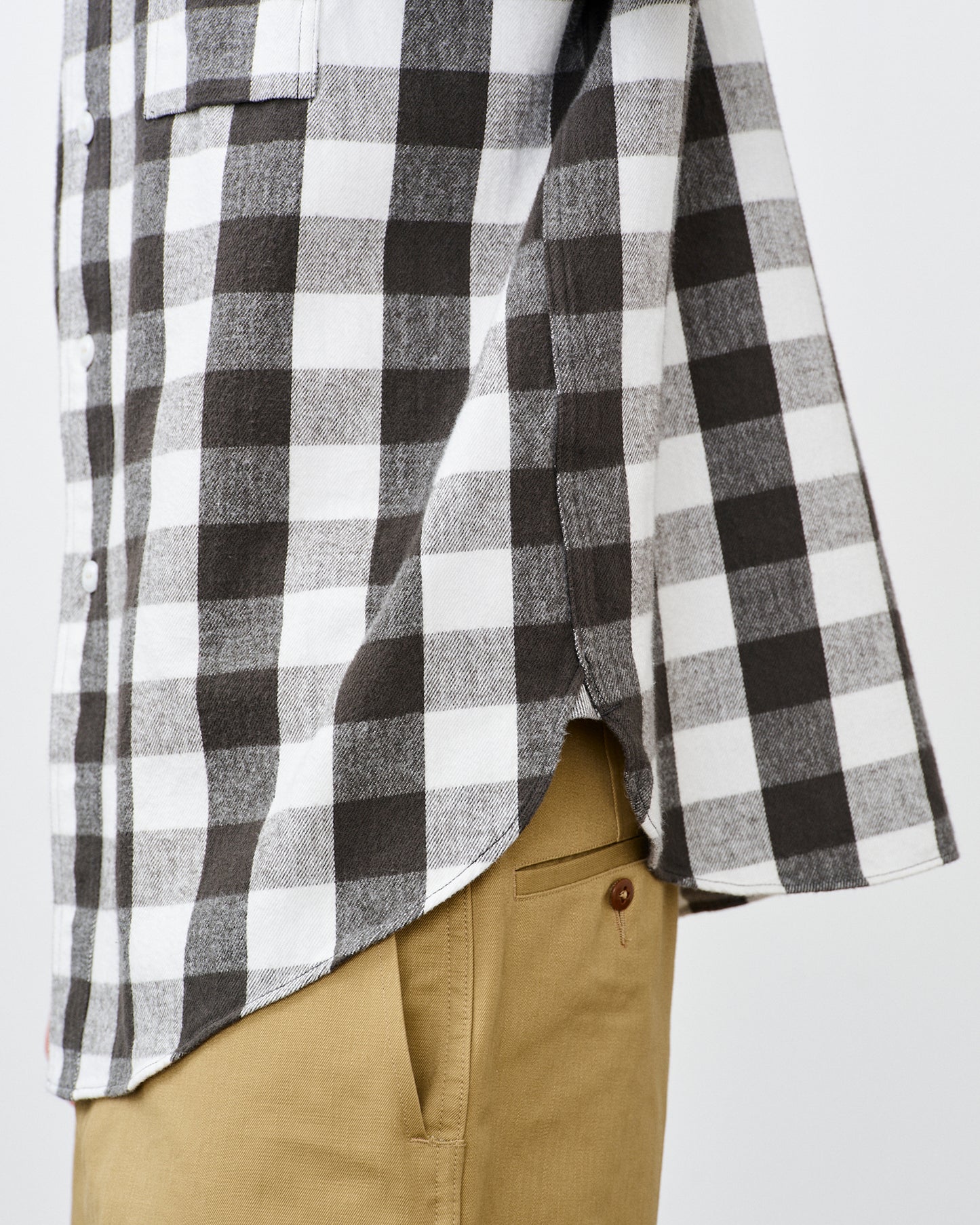 【 26SS 】BIGYANK Y1945 FLANNEL SHIRT BROCK CHECK / WHITE