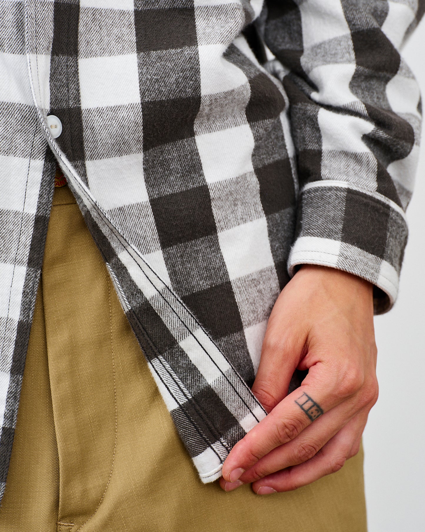【 26SS 】BIGYANK Y1945 FLANNEL SHIRT BROCK CHECK / WHITE