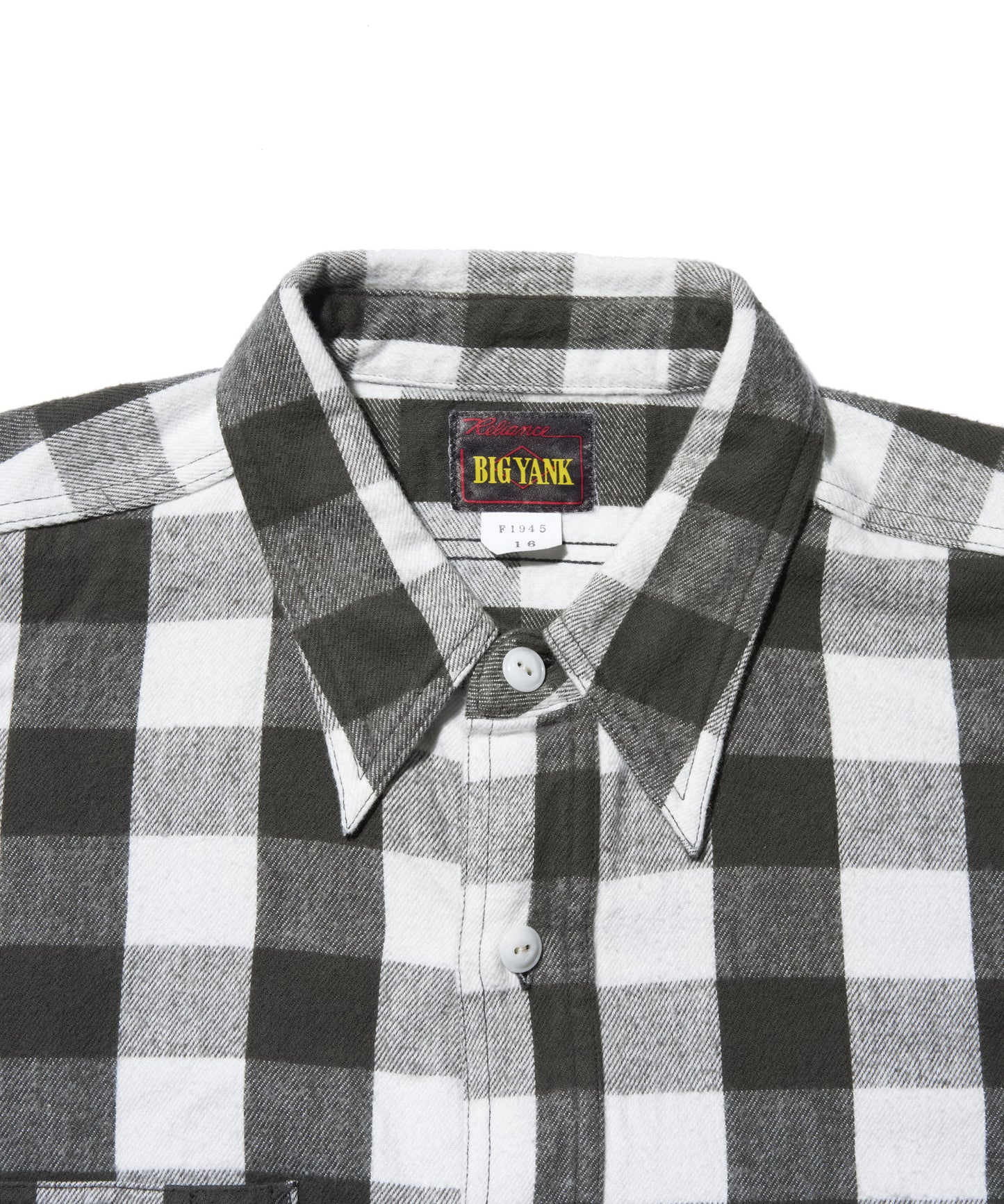 【 26SS 】BIGYANK Y1945 FLANNEL SHIRT BROCK CHECK / WHITE