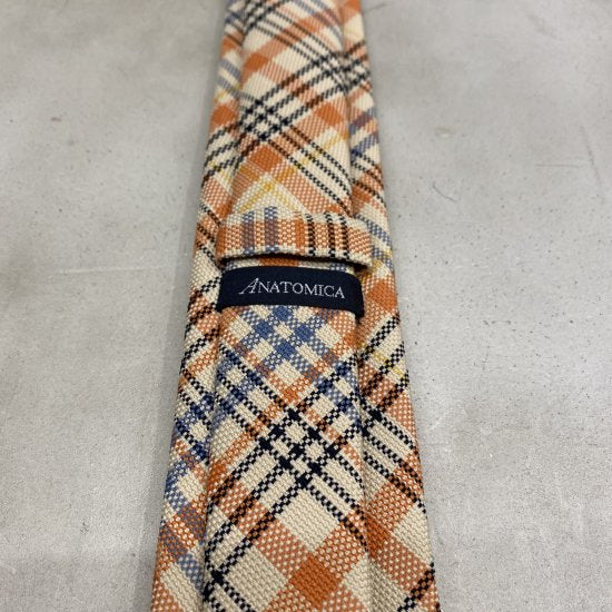 ANATOMICA HAND FRINGE TIE OLMETEX / ORANGE