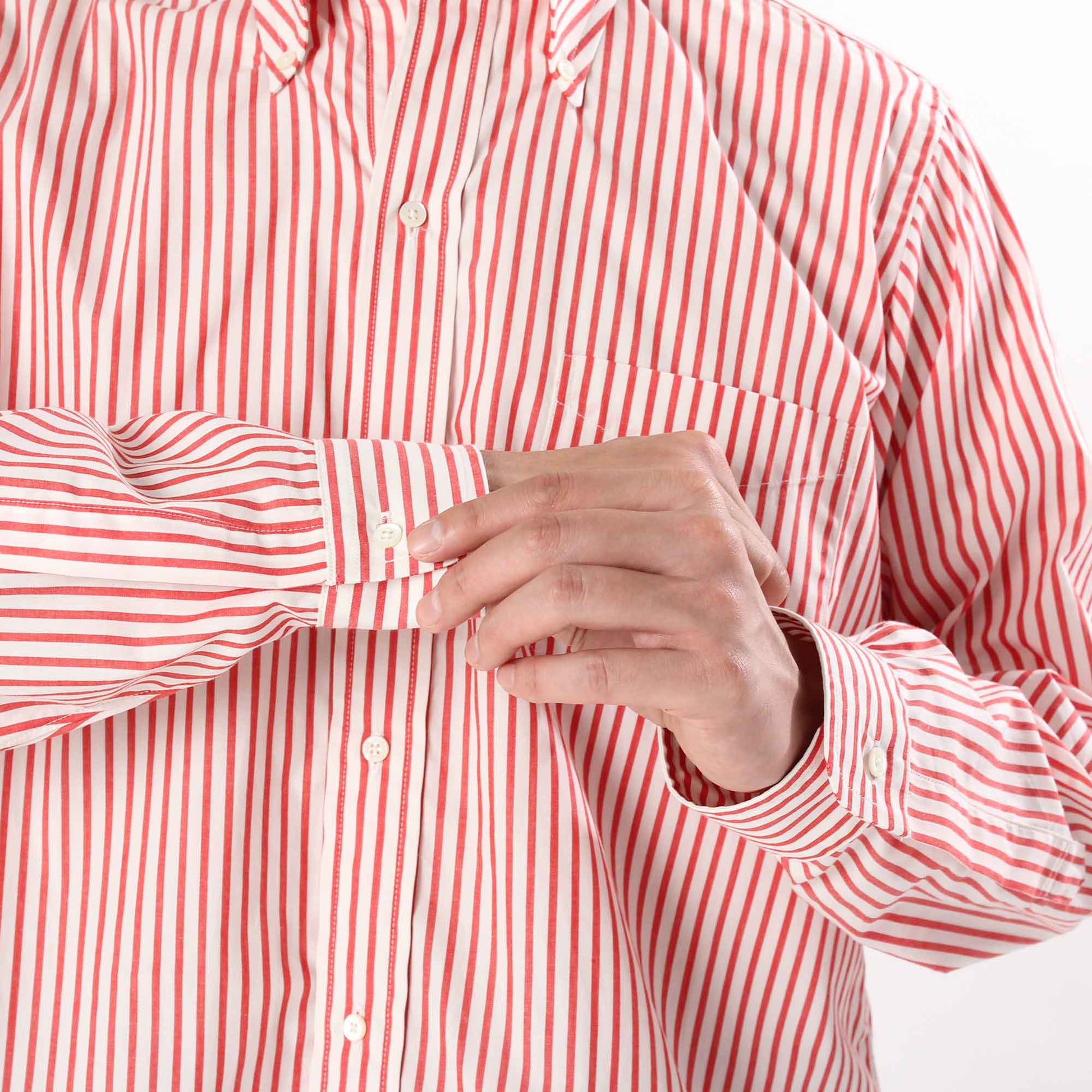 ANATOMICA BD SHIRT CANDY STRIPE / RED