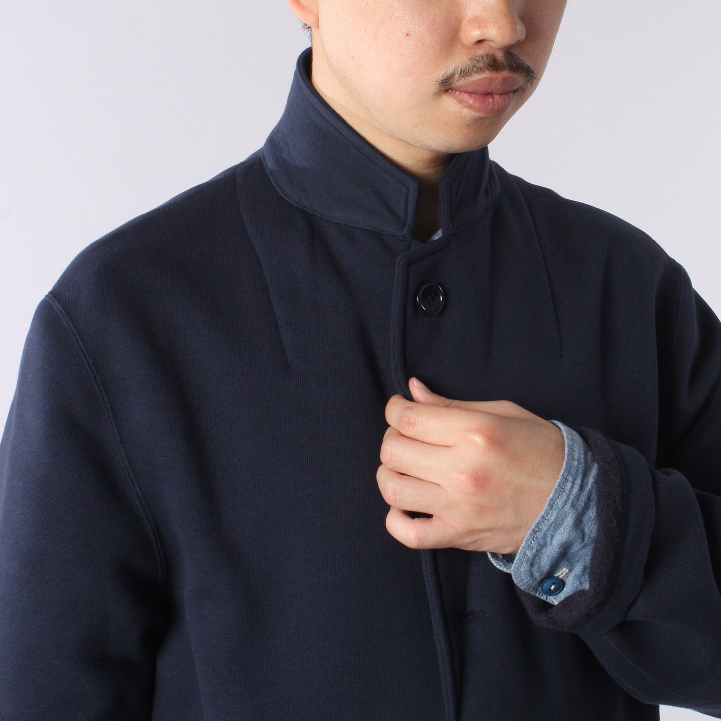 A'r DESIGN CAMPUS JACKET COTTON JERSEY / NAVY