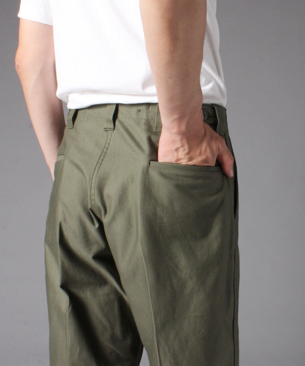 【 RESTOCK 】YANKSHIRE M1945 TROUSERS SATEEN / OLIVE