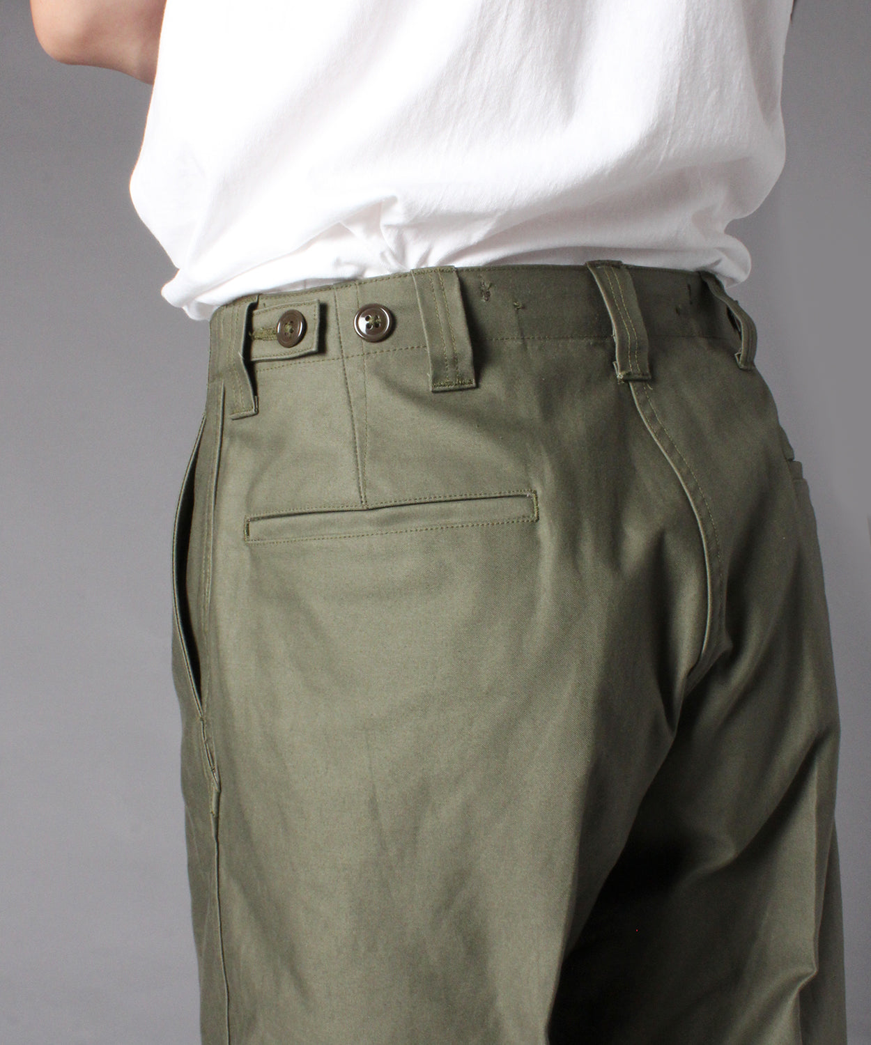 【 RESTOCK 】YANKSHIRE M1945 TROUSERS SATEEN / OLIVE