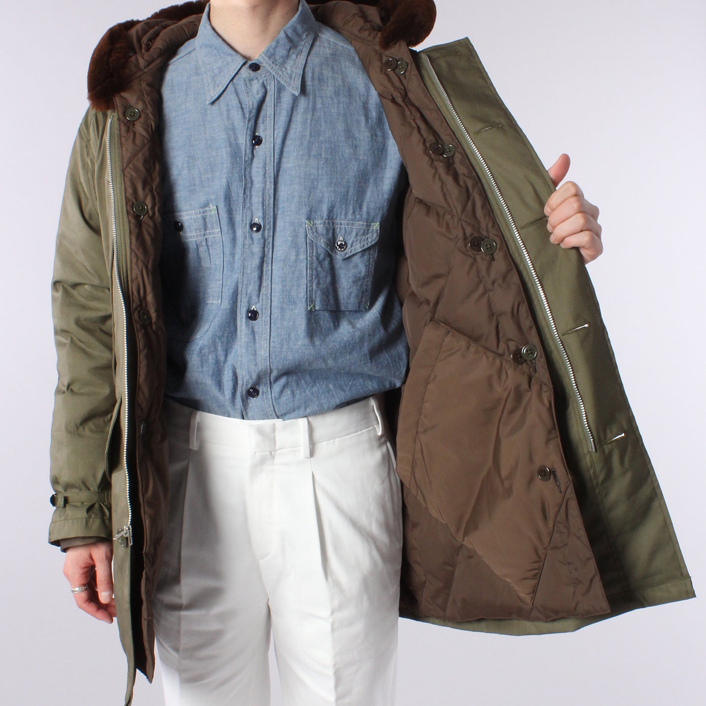 RMFB B911 PARKA VTG POPLIN ｗ/DOWN LINER / OLIVE