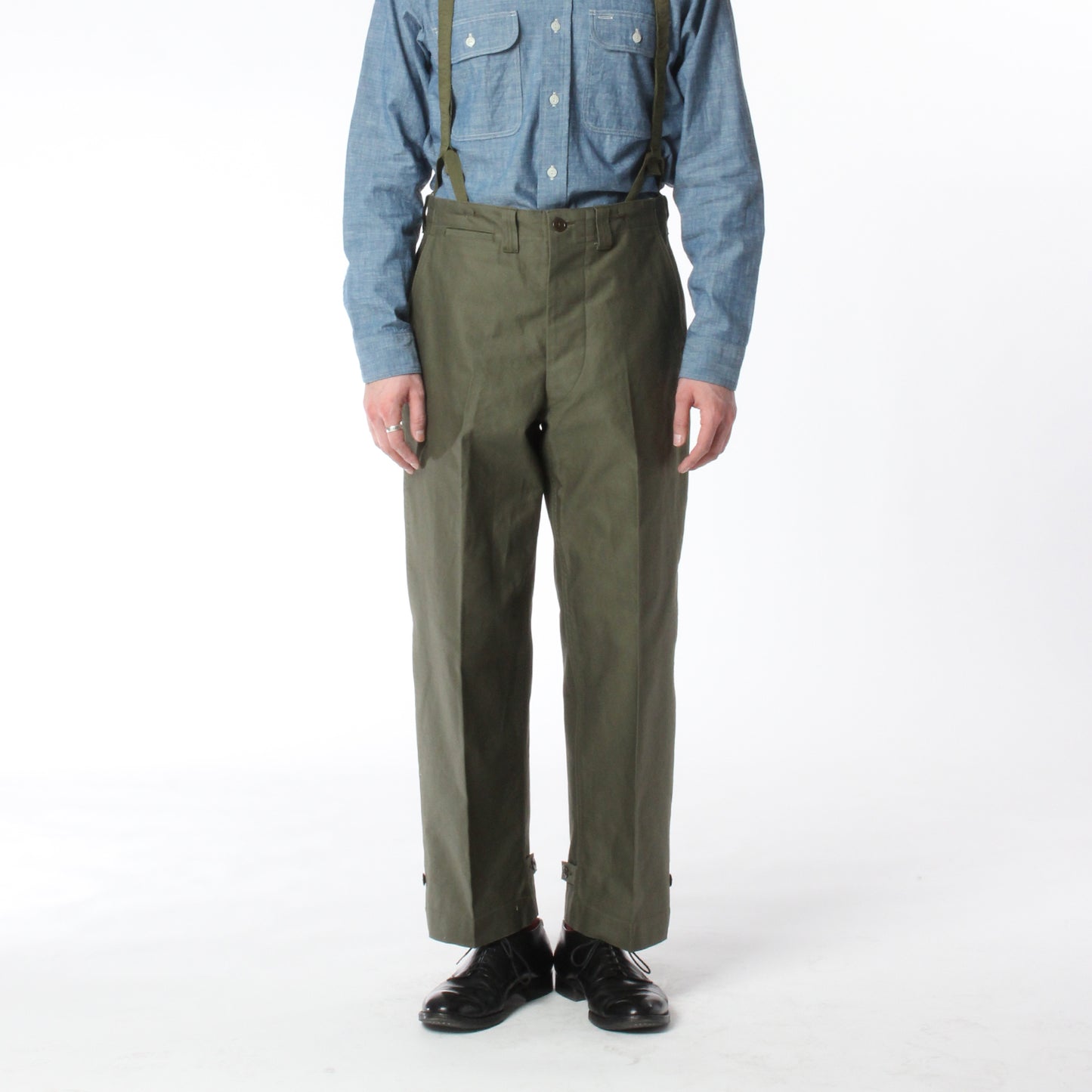 【 RESTOCK 】YANKSHIRE M1945 TROUSERS SATEEN / OLIVE