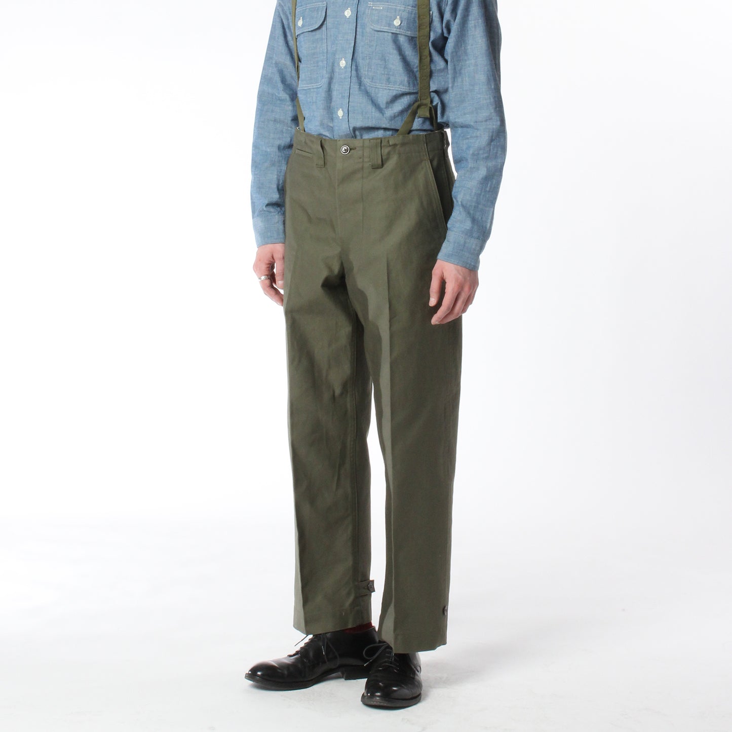 【 RESTOCK 】YANKSHIRE M1945 TROUSERS SATEEN / OLIVE