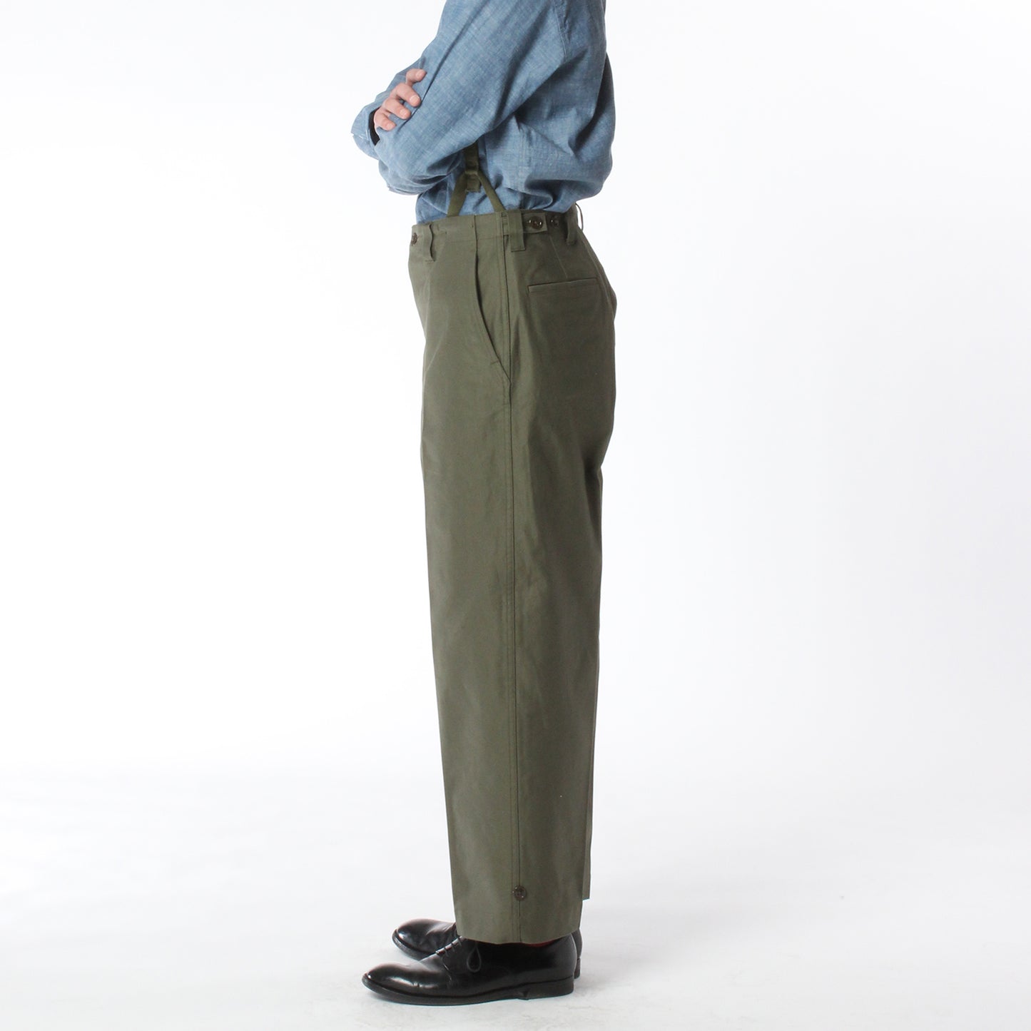 【 RESTOCK 】YANKSHIRE M1945 TROUSERS SATEEN / OLIVE