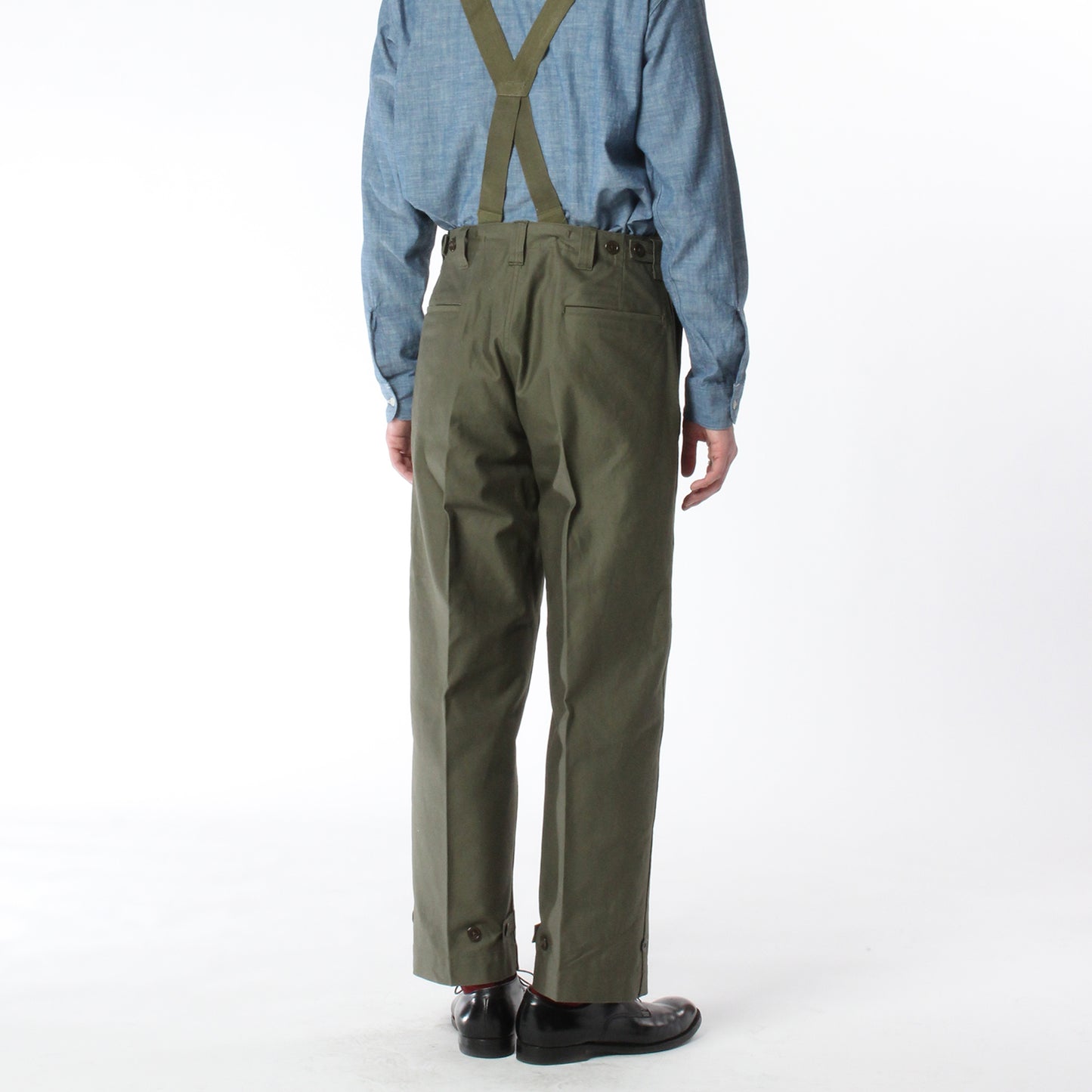 【 RESTOCK 】YANKSHIRE M1945 TROUSERS SATEEN / OLIVE