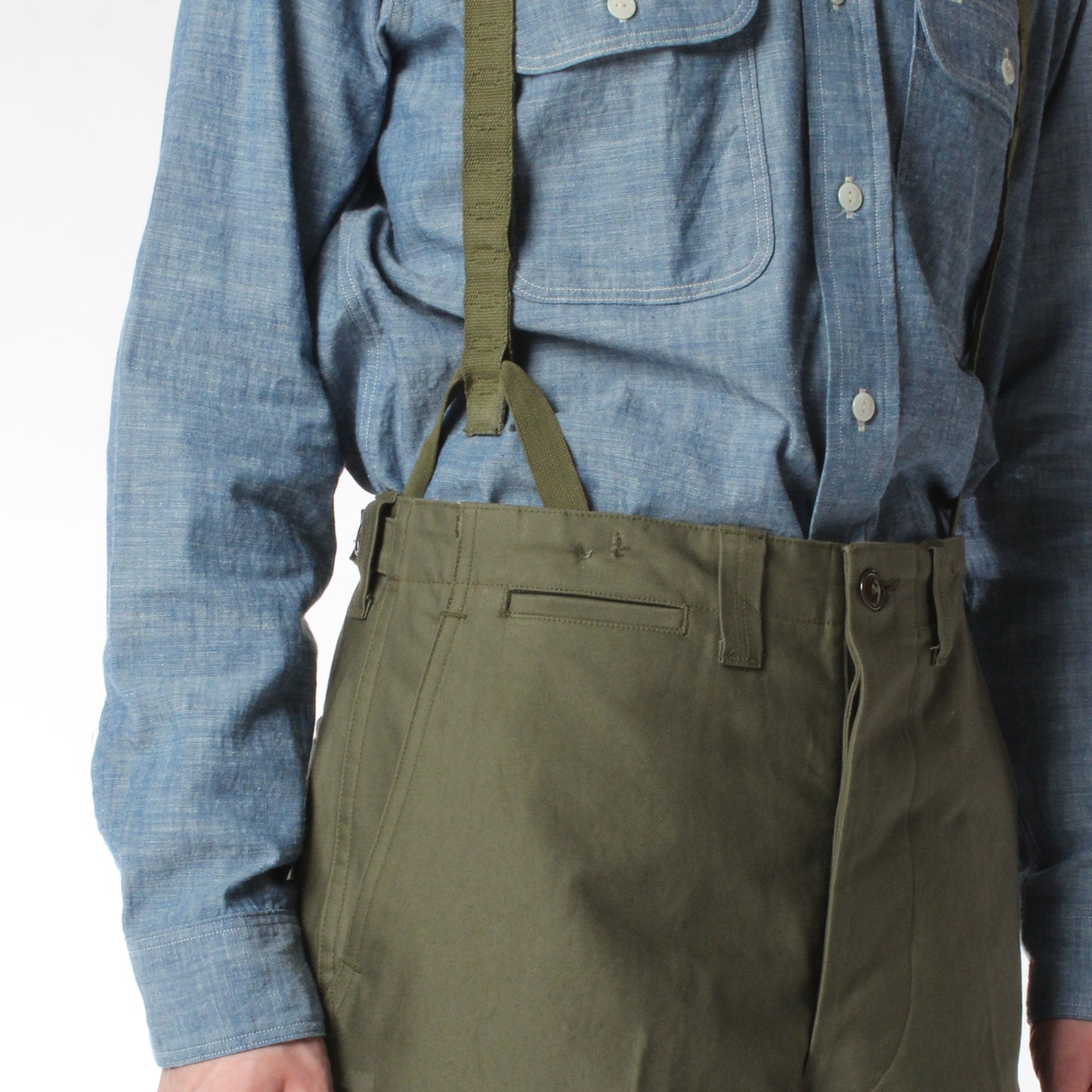 【 RESTOCK 】YANKSHIRE M1945 TROUSERS SATEEN / OLIVE