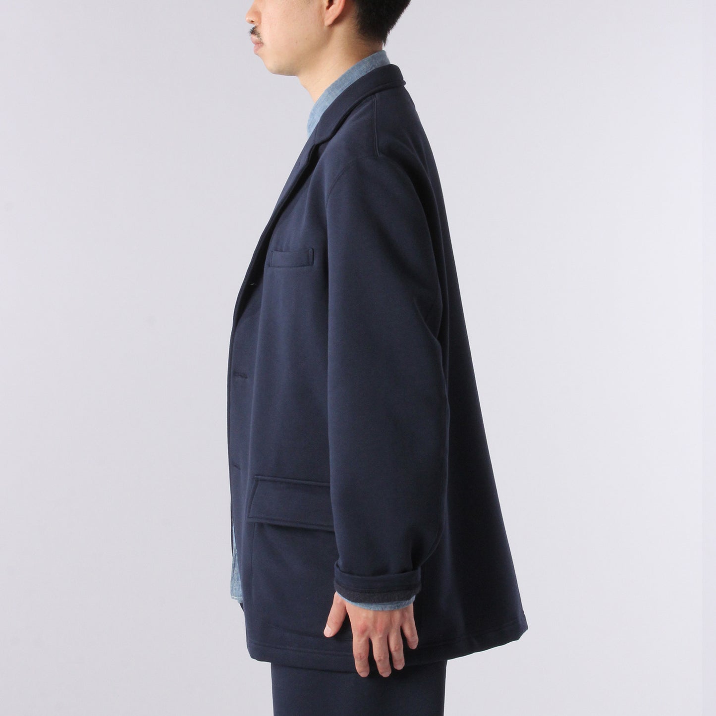 A'r DESIGN CAMPUS JACKET COTTON JERSEY / NAVY