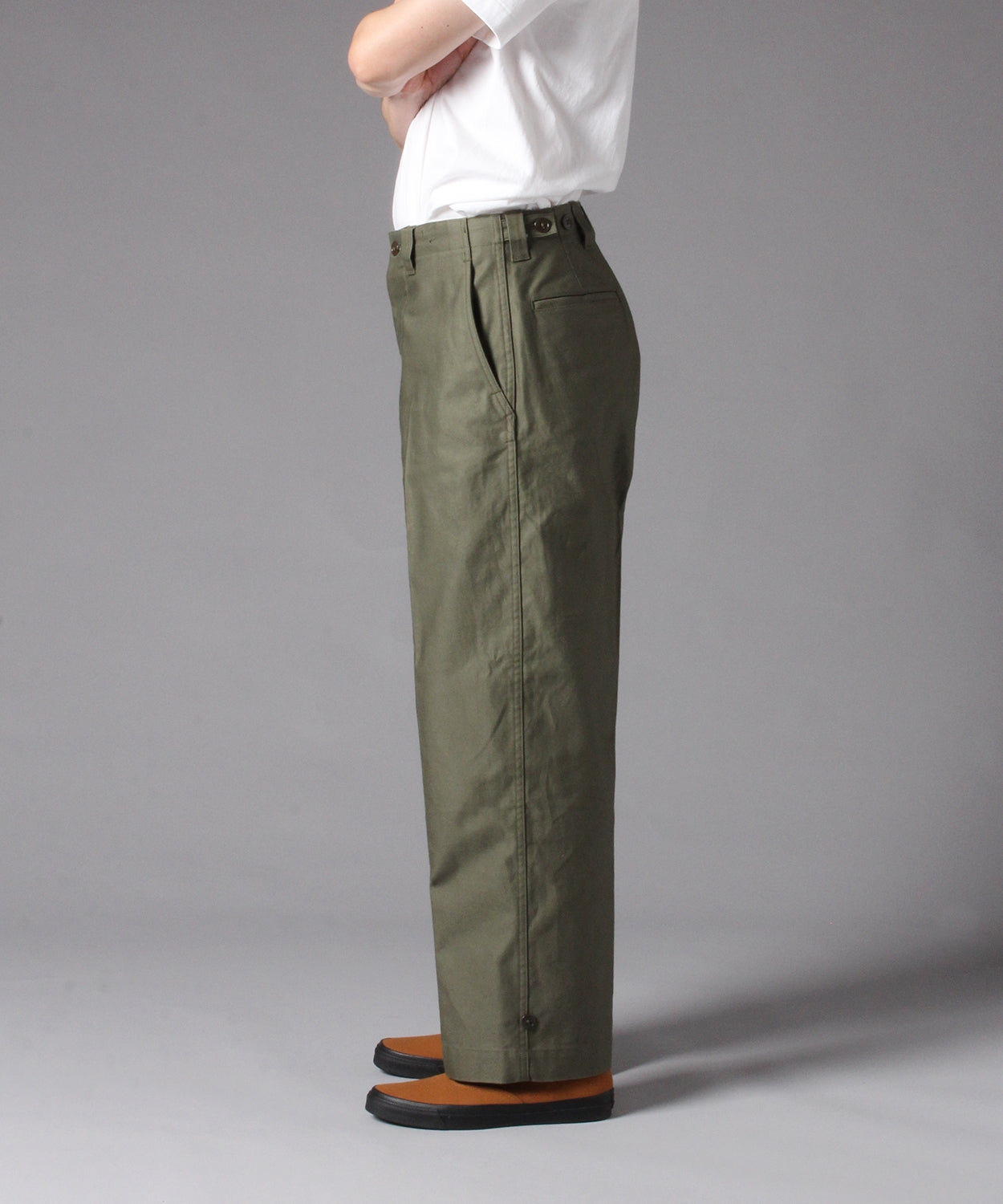 【 RESTOCK 】YANKSHIRE M1945 TROUSERS SATEEN / OLIVE