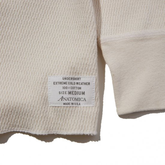 【 RESTOCK 】ANATOMICA THERMAL SHIRT MADE IN JAPAN / NATURAL