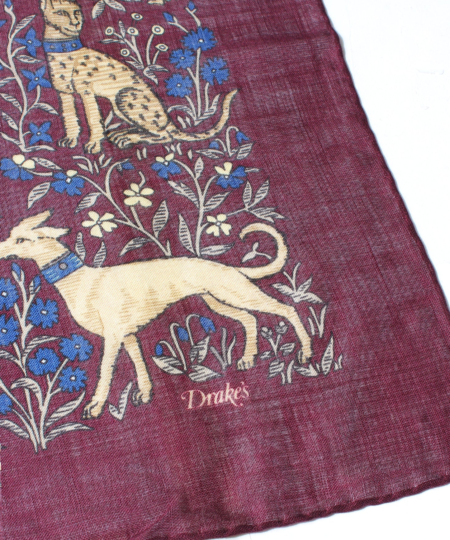 【 ANNIVERSARY ITEM 】ANATOMICA DRAKES SCARF UNICORN / BURGUNDY