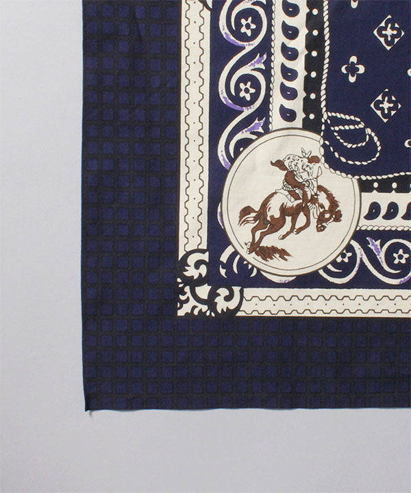 Anatomica緞面圍巾/ IK藍色