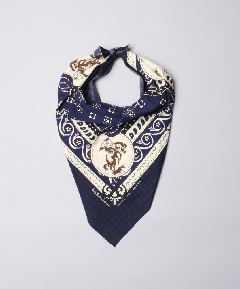 Anatomica緞面圍巾/ IK藍色