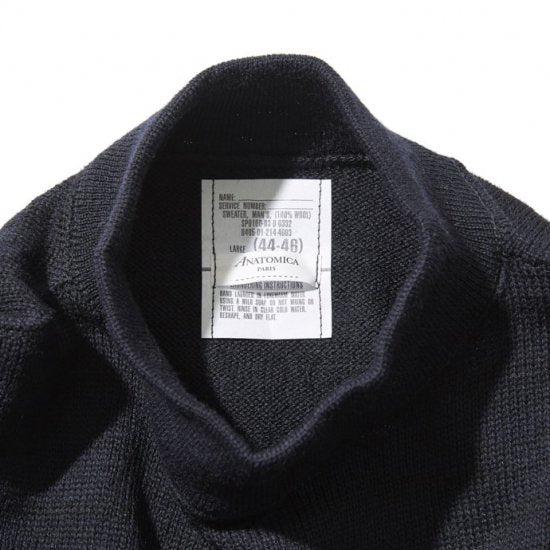 ANATOMICA USN MOCK NECK SWEATER / NAVY