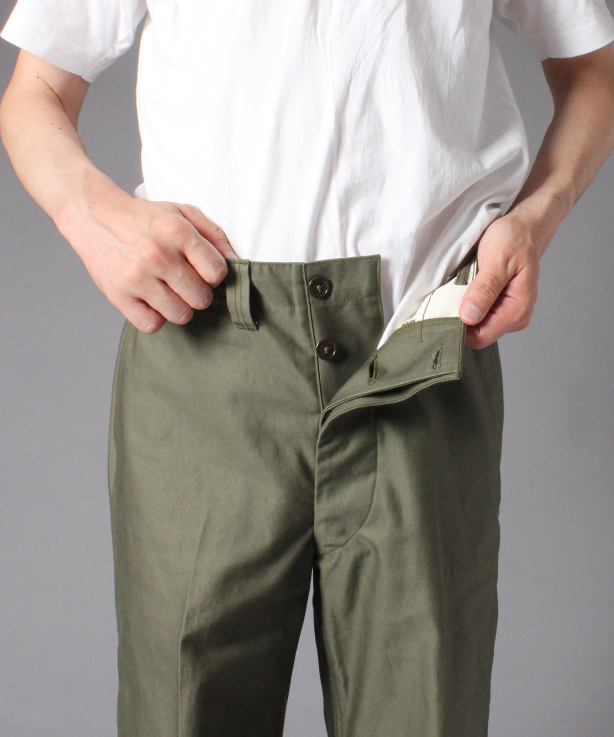 【 RESTOCK 】YANKSHIRE M1945 TROUSERS SATEEN / OLIVE